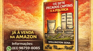 Lançamento Literário: “Os Sete Pecados Capitais e a Política”, de Wellington Sena