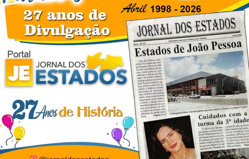 JORNAL DOS ESTADOS COMPLETA 27 ANOS